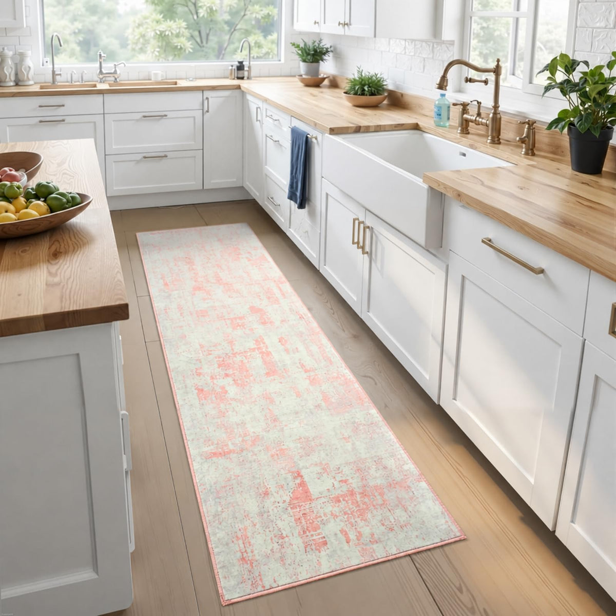 Toneed 4x6 Feet Washable Area Rugs for Bedroom Living Room, 48"x72" Grey