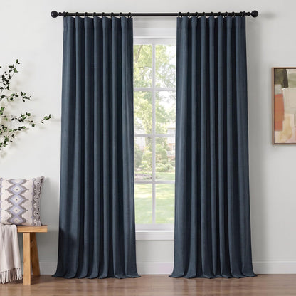 INOVADAY 100% Blackout Curtains for Bedroom Black Out Curtains 84 Inch Long