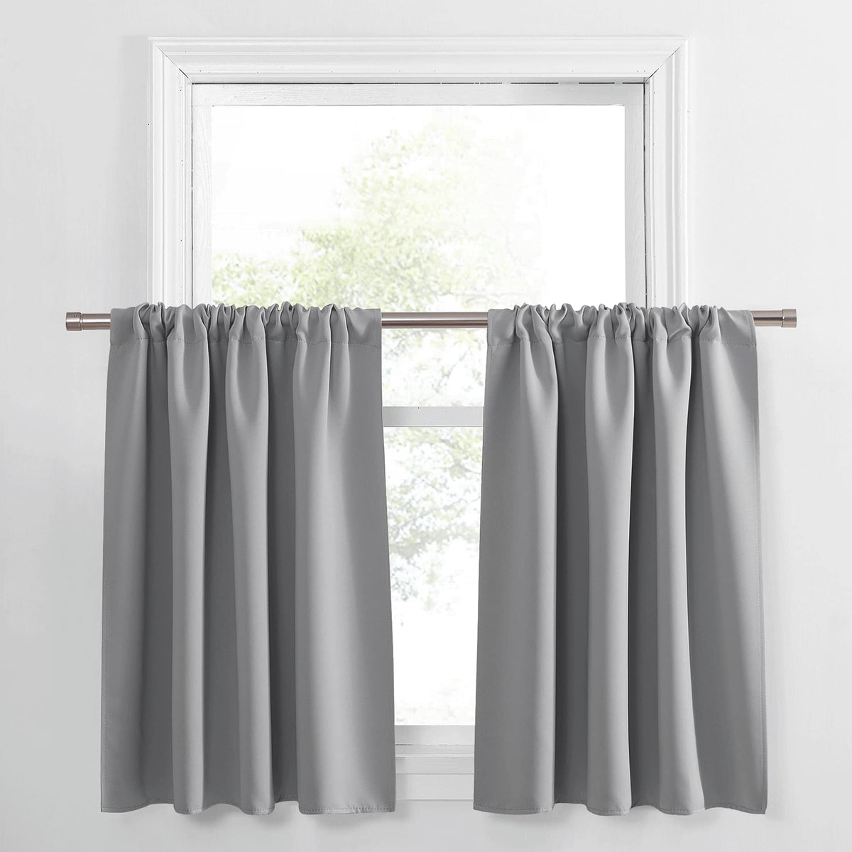 PONY DANCE Black Out Curtains 72 inch Long, Black, 2 Panels