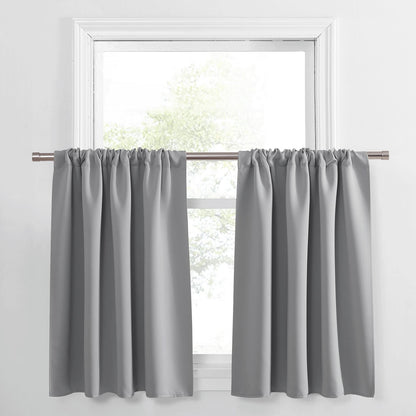 PONY DANCE Black Out Curtains 72 inch Long, Black, 2 Panels