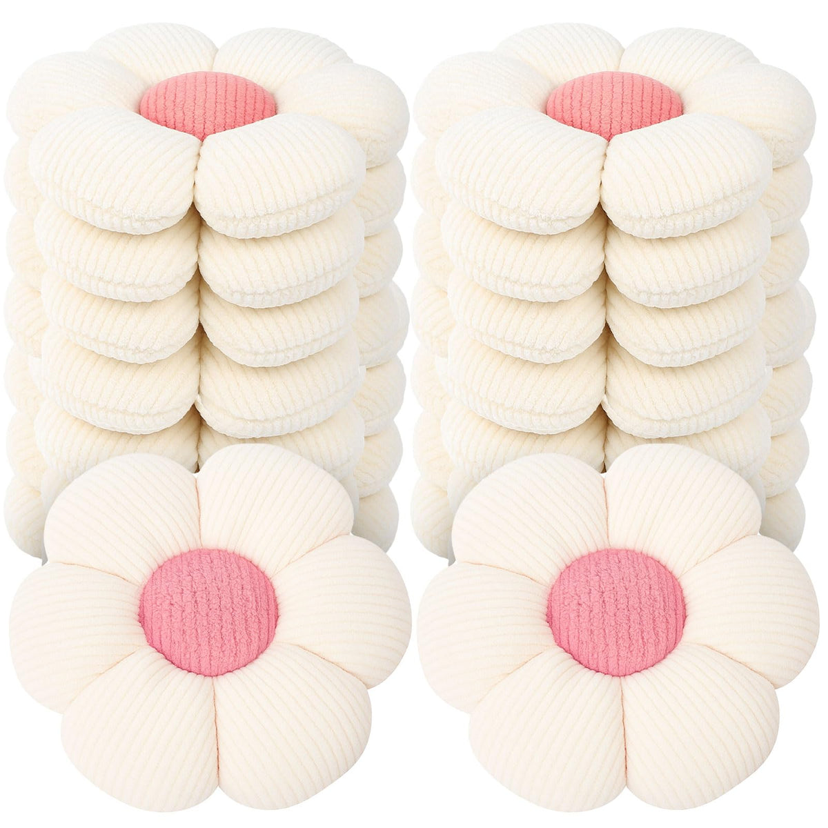 Beeveer 10 Pcs 15.75" Flower Plush Pillow for Sofa,Multicolor,Multicolor