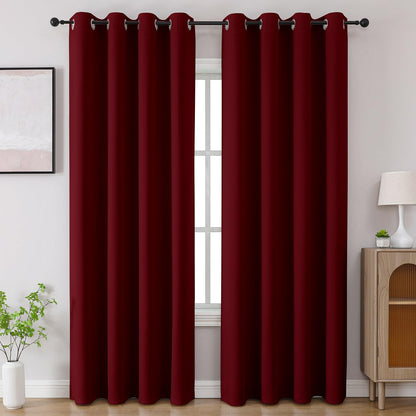 CUCRAF Beige Blackout Curtains 84 inch Length 2 Panels Set, Room Darkening Drapes for Living Room Bedroom, Thermal Insulated Light Blocking Grommet Window Curtain (W52 x L84 Inch)