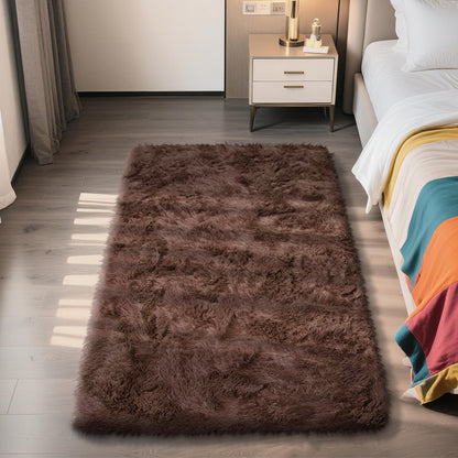 8x10 Fluffy Area Rugs for Living Room,Black Large Shag Area Rug for Bedroom