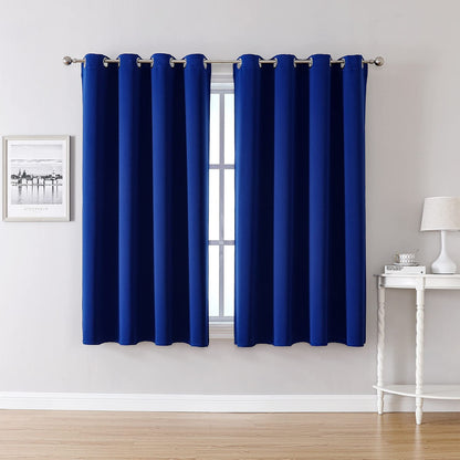 ChrisDowa Blackout Curtains for Bedroom and Living Room 63 Inches Long