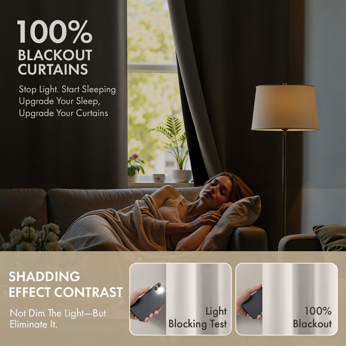 MIULEE Cream 100% Blackout Curtains for Bedroom 40x63 Inch Long