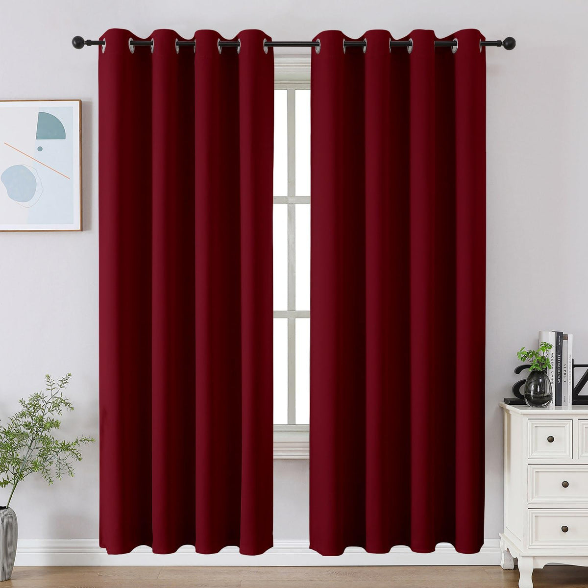 CUCRAF Beige Blackout Curtains 84 inch Length 2 Panels Set, Room Darkening Drapes for Living Room Bedroom, Thermal Insulated Light Blocking Grommet Window Curtain (W52 x L84 Inch)