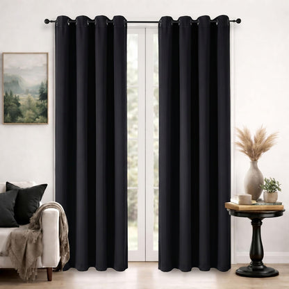 Simplebrand Sage Green Blackout Curtains 84 Inch Length 2 Panels Set for Bedroom/Living Room, Solid Room Darkening Thermal Insulated Grommet Energy Saving Window Treatment Drapes, Each 52" Wide