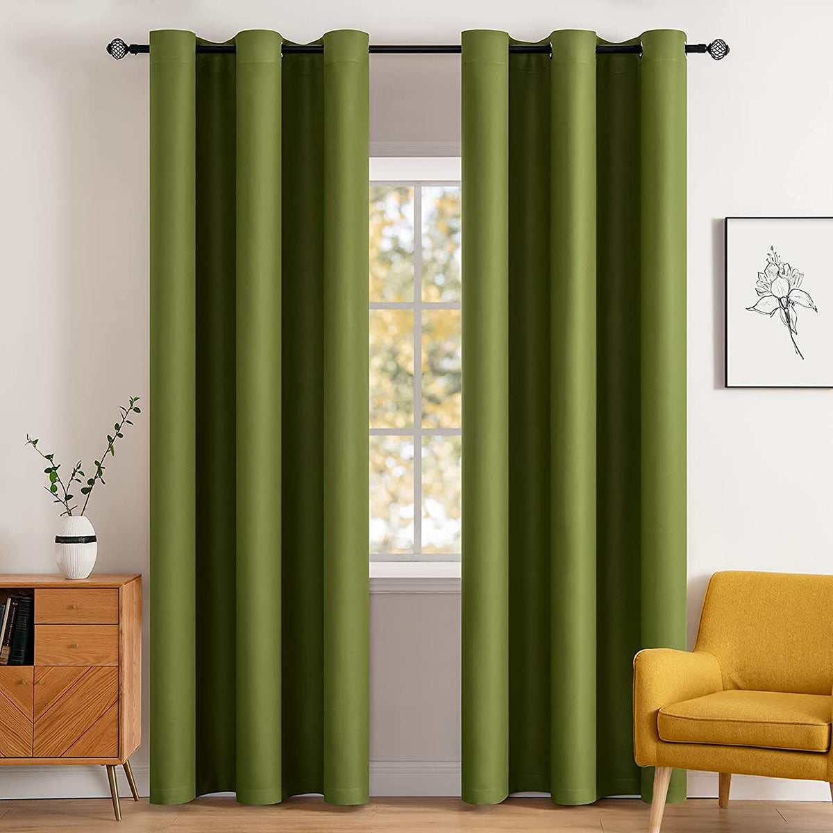 MIULEE Light Pink Blackout Bedroom Curtains Drapes 84 Inch Long 52"x84"