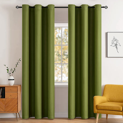 MIULEE Light Pink Blackout Bedroom Curtains Drapes 84 Inch Long 52"x84"
