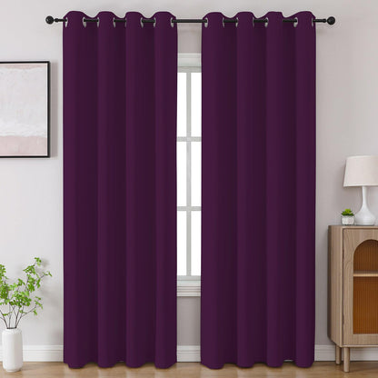 CUCRAF Beige Blackout Curtains 84 inch Length 2 Panels Set, Room Darkening Drapes for Living Room Bedroom, Thermal Insulated Light Blocking Grommet Window Curtain (W52 x L84 Inch)