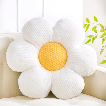XIAIJIA 3PCS Flower Pillow, Daisy Throw Pillows, Flower Cushion 15.7 Inch