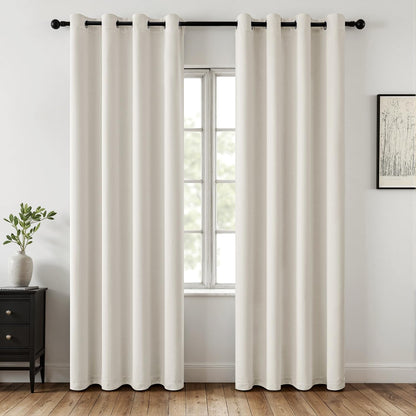 MIULEE Light Pink Blackout Bedroom Curtains Drapes 84 Inch Long 52"x84"