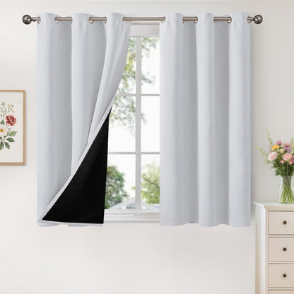 YoungsTex Black Blackout Curtains for Bedroom, Thermal Drapes Heat Blocking