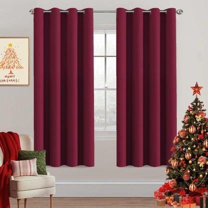 H.VERSAILTEX Blackout Curtains for Bedroom Thermal Insulated Room Darkening Living Room Curtains 63 Inch Long Grommet Privacy Protection Window Curtain Panels/Drapes for Nursery,2 Panels,Ivory/Cream