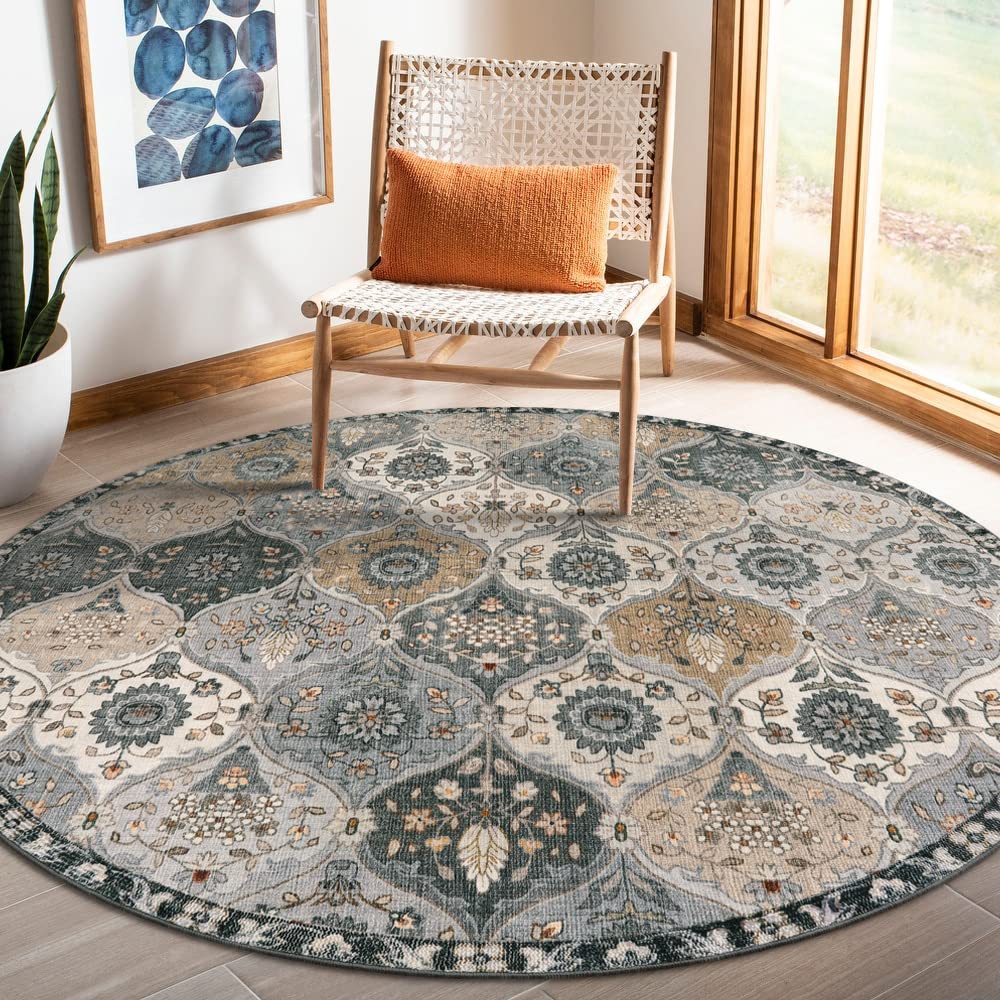 Lahome Moroccan Kitchen Rugs Non Slip Washable, 2x4 Rugs for Entryway