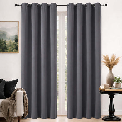 Simplebrand Sage Green Blackout Curtains 84 Inch Length 2 Panels Set for Bedroom/Living Room, Solid Room Darkening Thermal Insulated Grommet Energy Saving Window Treatment Drapes, Each 52" Wide