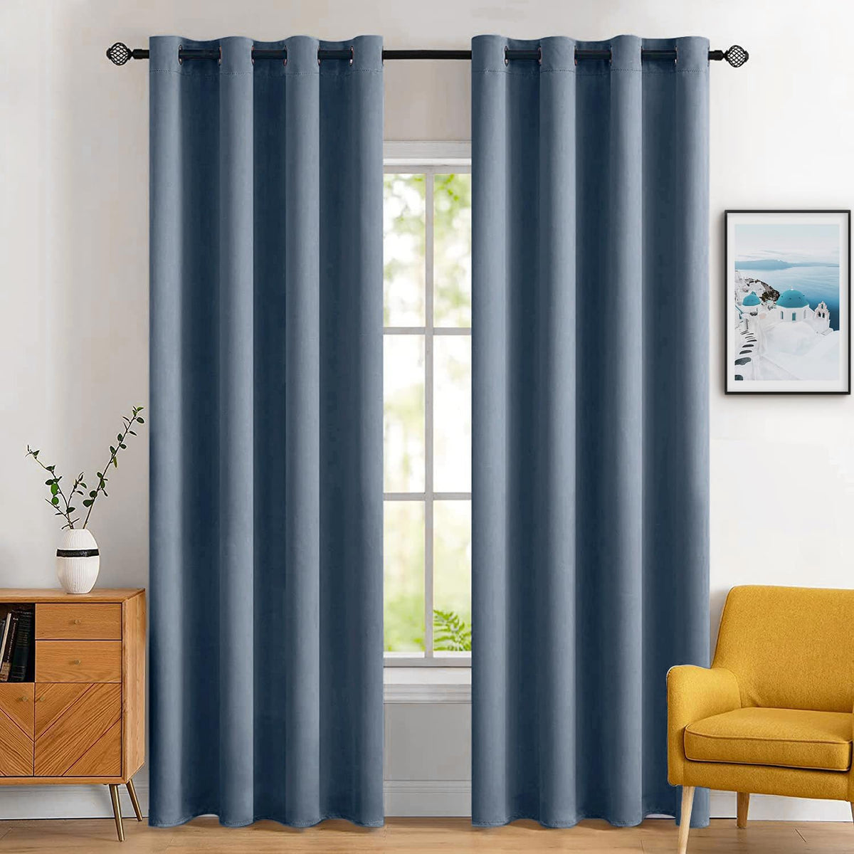 MIULEE Light Pink Blackout Bedroom Curtains Drapes 84 Inch Long 52"x84"