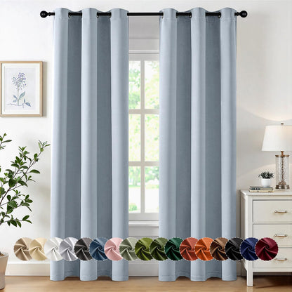 MIULEE Blackout Curtains for Bedroom 2 Panels 40 x 84 Inch Long Black
