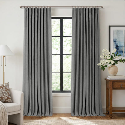 INOVADAY 100% Blackout Curtains for Bedroom Black Out Curtains 84 Inch Long