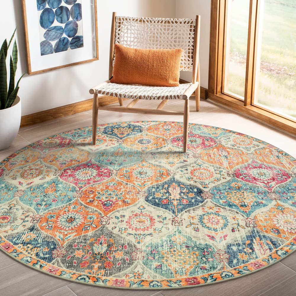 Lahome Moroccan Kitchen Rugs Non Slip Washable, 2x4 Rugs for Entryway