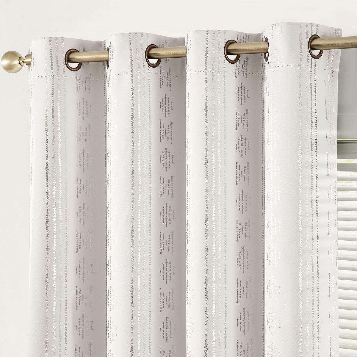 jinchan Boho Blackout Curtains 63 Inch Length Moon Phase Printed Drapes