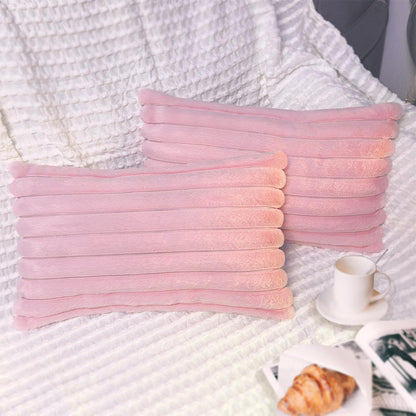 2 Pack 18x18 Pillow Cover Velvet Pillow Covers, Faux Fur Square Throw Pillow Covers for Living Room Decorations Throw Pillow Case, Throw Pillow Cover Cushion Cover for Home Sofa Bedroom Car, Pink