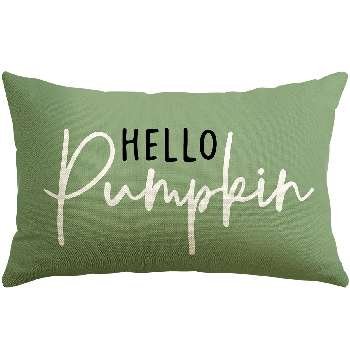 Artscope Hello Pumpkin Beige Lumbar Throw Pillow Cover 12x20 Inch Fall Decoration Cushion Cover Thanksgiving Farmhouse Pillow Case for Home Sofa Couch Decor