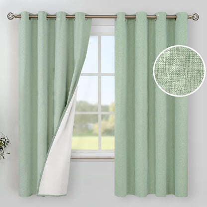 YoungsTex Black Blackout Curtains for Bedroom, Thermal Drapes Heat Blocking