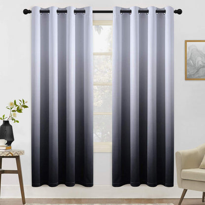 COSVIYA Grommet Room Darkening Ombre Purple Curtains W52xL63 inch