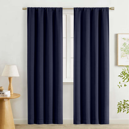 Lecloud Sage Green Room Darkening Curtains 54 Inch Length 2 Panels, Window Curtains for Bedroom, Energy Thermal Insulating Rod Pocket Curtain Drapes for Small Window, 40" W x 54" L