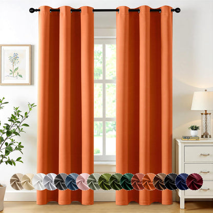 MIULEE Blackout Curtains for Bedroom 2 Panels 40 x 63 Inch Long Dark Grey