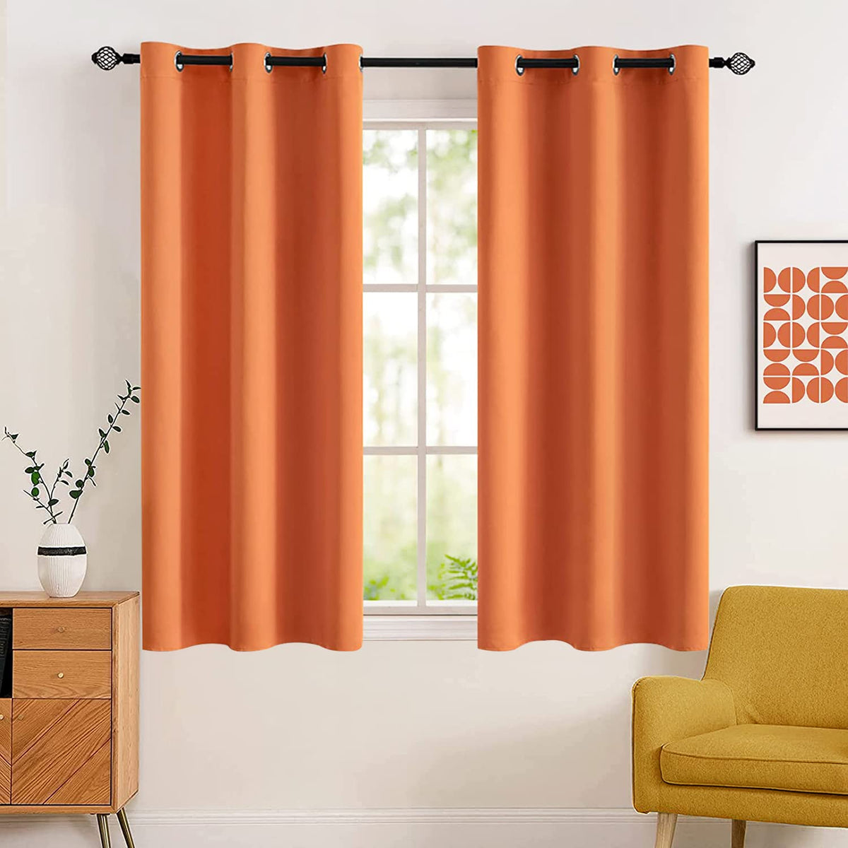 MIULEE Light Pink Blackout Bedroom Curtains Drapes 84 Inch Long 52"x84"