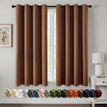 MIULEE Blackout Curtains for Bedroom 2 Panels 40 x 84 Inch Long Black