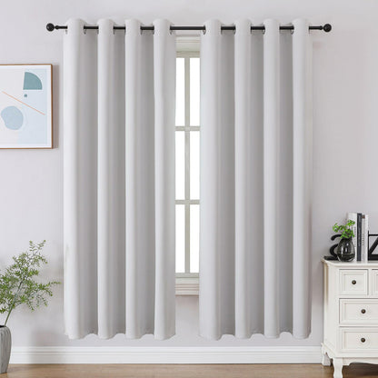 CUCRAF Beige Blackout Curtains 84 inch Length 2 Panels Set, Room Darkening Drapes for Living Room Bedroom, Thermal Insulated Light Blocking Grommet Window Curtain (W52 x L84 Inch)