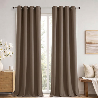 Simplebrand Sage Green Blackout Curtains 84 Inch Length 2 Panels Set for Bedroom/Living Room, Solid Room Darkening Thermal Insulated Grommet Energy Saving Window Treatment Drapes, Each 52" Wide