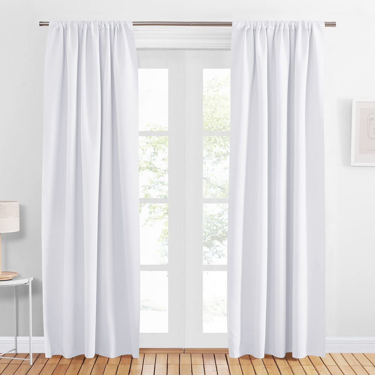 PONY DANCE Black Out Curtains 72 inch Long, Black, 2 Panels