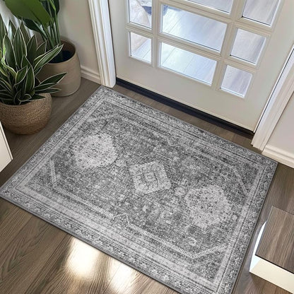 GENIMO 8x10 Washable Area Rugs for Living Room, Non Slip, Taupe Brown