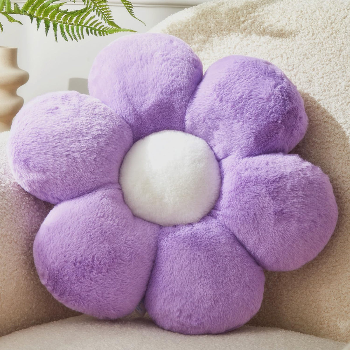Flower Pillow,15.7In Cute Daisy Pillow Pink Throw Pillows