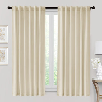 RYB HOME Blue Velvet Blackout Curtains for 84 inches Bedroom Living Room