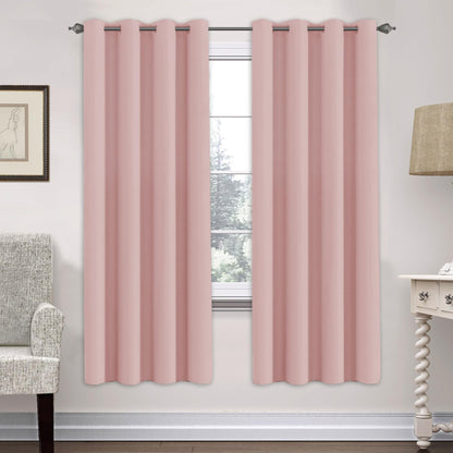H.VERSAILTEX Blackout Curtains for Bedroom Thermal Insulated Room Darkening Living Room Curtains 63 Inch Long Grommet Privacy Protection Window Curtain Panels/Drapes for Nursery,2 Panels,Ivory/Cream
