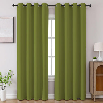CUCRAF Beige Blackout Curtains 84 inch Length 2 Panels Set, Room Darkening Drapes for Living Room Bedroom, Thermal Insulated Light Blocking Grommet Window Curtain (W52 x L84 Inch)
