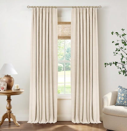INOVADAY 100% Blackout Curtains for Bedroom Black Out Curtains 84 Inch Long