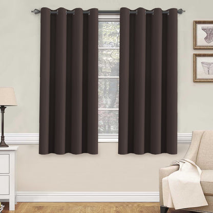 H.VERSAILTEX Blackout Curtains for Bedroom Thermal Insulated Room Darkening Living Room Curtains 63 Inch Long Grommet Privacy Protection Window Curtain Panels/Drapes for Nursery,2 Panels,Ivory/Cream