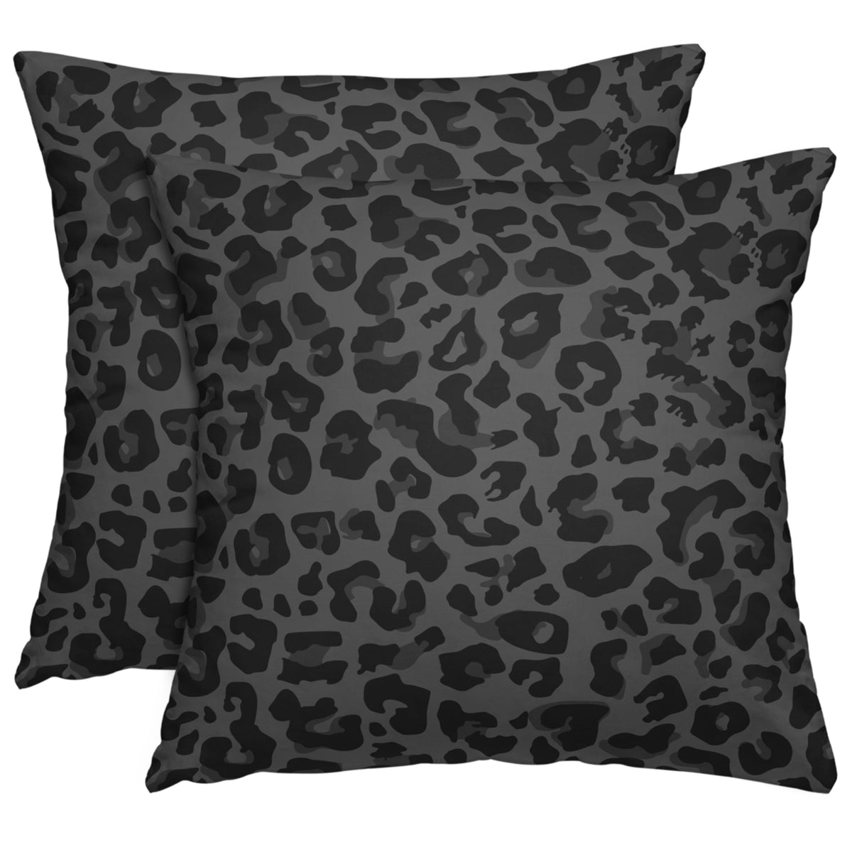 Leopard Print Throw Pillow Covers 18x18 Inches Deep Brown Cheeth Decorative Pillow Case Set of 2 Soft Velvet Pillows Cushion Cover for Couch Bed Sofa Living Room (Deep Brown, 18" L x 18" W)
