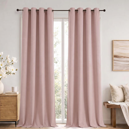 Simplebrand Sage Green Blackout Curtains 84 Inch Length 2 Panels Set for Bedroom/Living Room, Solid Room Darkening Thermal Insulated Grommet Energy Saving Window Treatment Drapes, Each 52" Wide