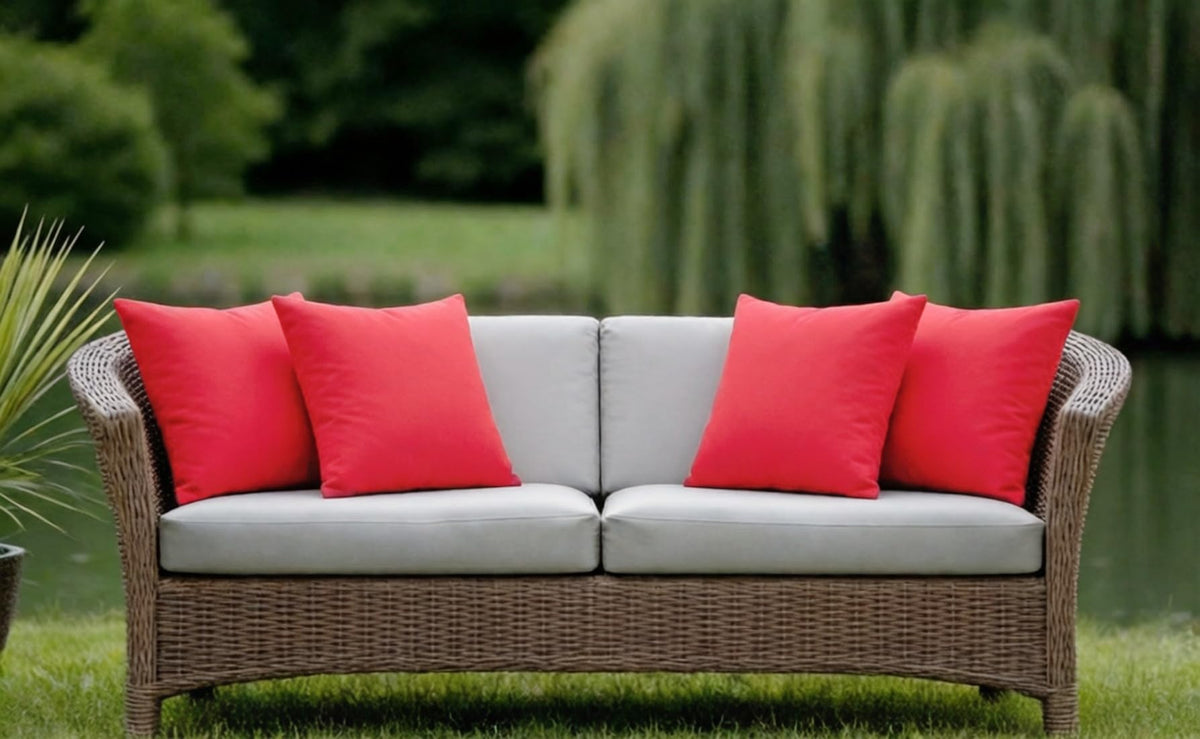 Outdoor Throw Pillows with Inserts, Waterproof Pillows for Outdoor Seating, Square Decorative Garden Cushion for Patio Furniture, Bed, Couch, Sofa(Black, 18" x 18" (Pack of 2))