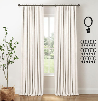 INOVADAY 100% Blackout Curtains for Bedroom Black Out Curtains 84 Inch Long