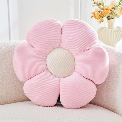 Kcvvcr Flower Throw Pillow, Soft White 14.9" Shaped Floor Pillow for Home Decor, Cute Aesthetic Plush Decorative Pillows for Bed, Sofa, Couch