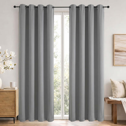 Simplebrand Sage Green Blackout Curtains 84 Inch Length 2 Panels Set for Bedroom/Living Room, Solid Room Darkening Thermal Insulated Grommet Energy Saving Window Treatment Drapes, Each 52" Wide