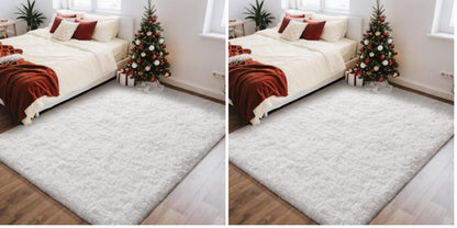 Ophanie Area Rugs for Living Room Bedroom, Washable Non-Slip Fluffy Soft Grey Shag Carpet, Indoor Floor Gray 4x6 Fuzzy Shaggy Living Room Plush Rug for Kids Home Dorm Decor Aesthetic